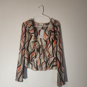 Women's Ember Blouse that Ties Size M